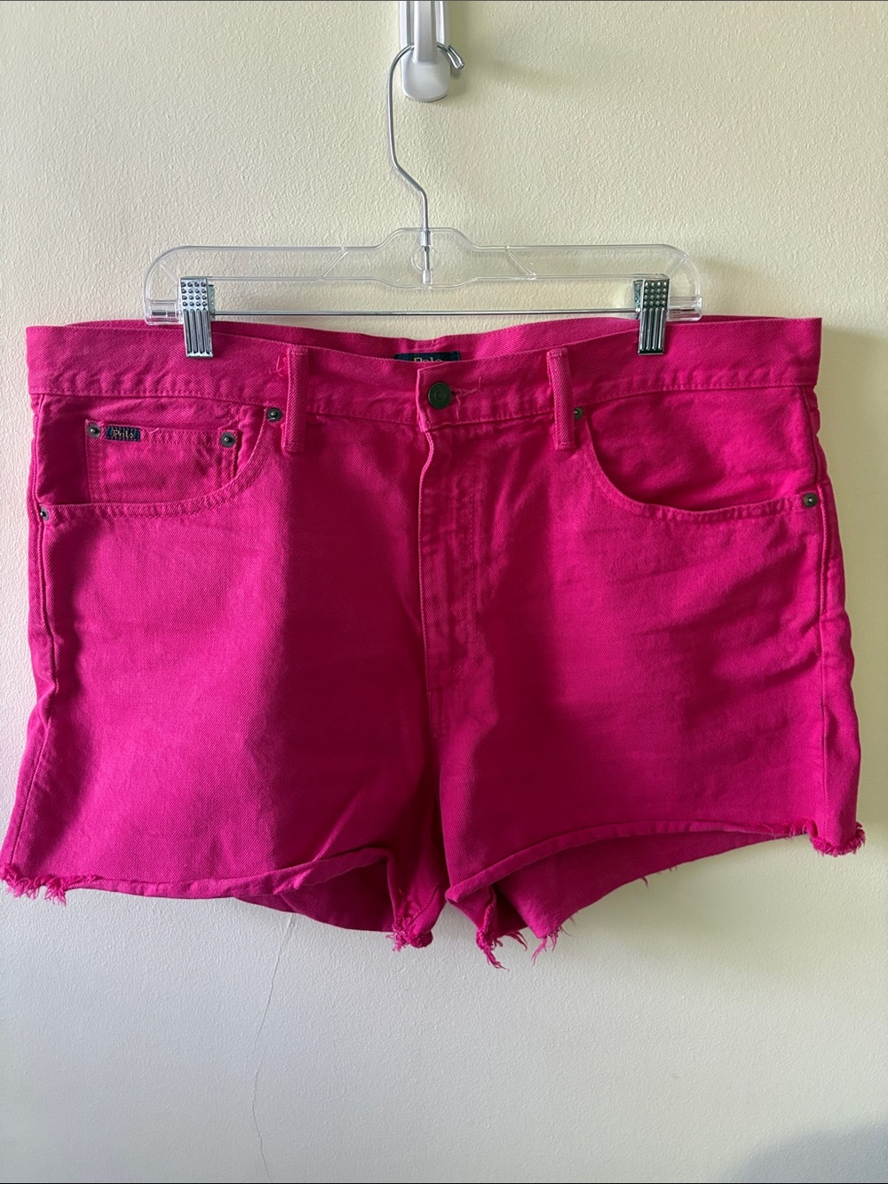 Polo Ralph Lauren Hot Pink Women's Denim Shorts sz 33